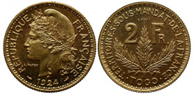 TOGO 
Togo 2 Francs UNC Essai 
2 Francs 1924 KM E3