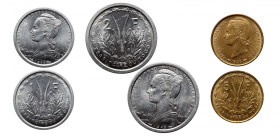 TOGO 
Togo lot of 3 coins UNC
1 Franc 1948 KM 4 aluminium
2 Francs 1948 KM 5 aluminium
5 Francs 1956 KM 6 bronze-aluminium