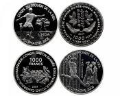 WESTERN AFRICAN STATES CENTRAL AFRICAN STATES
Western African States, Central African States lot of 2 coins of 1000 Francs Silver 
1000 Francs 2004 ...