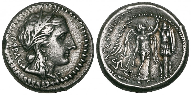 Sicily, Syracuse, Agathokles (317-289 BC), tetradrachm, wreathed head of Kore ri...