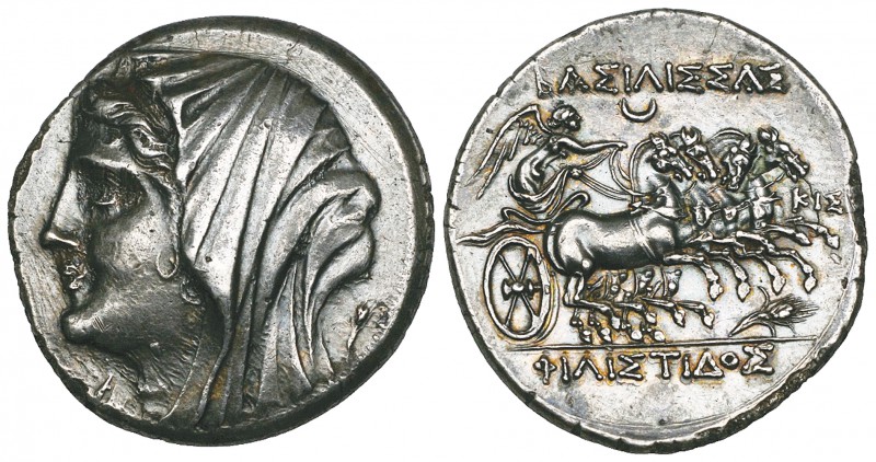 Sicily, Syracuse, Queen Philistis, wife of Hieron II (275-215 BC), 16 litrai, he...