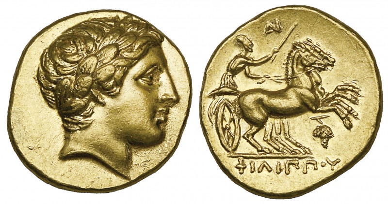 Kings of Macedon, Philip II (359-336 BC), gold stater, Amphipolis, c. 323-315 BC...