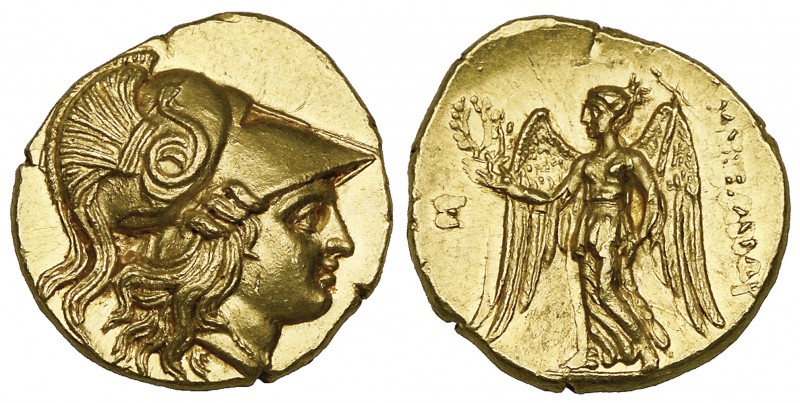 Kings of Macedon, Alexander III (336-323 BC), gold stater, Sidon, 316-315 BC, he...
