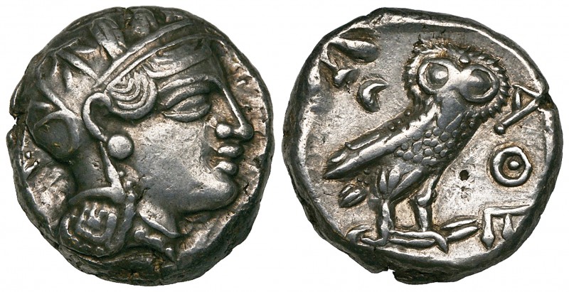 Attica, Athens, tetradrachm, eastern imitation, 4th century BC, helmeted head of...