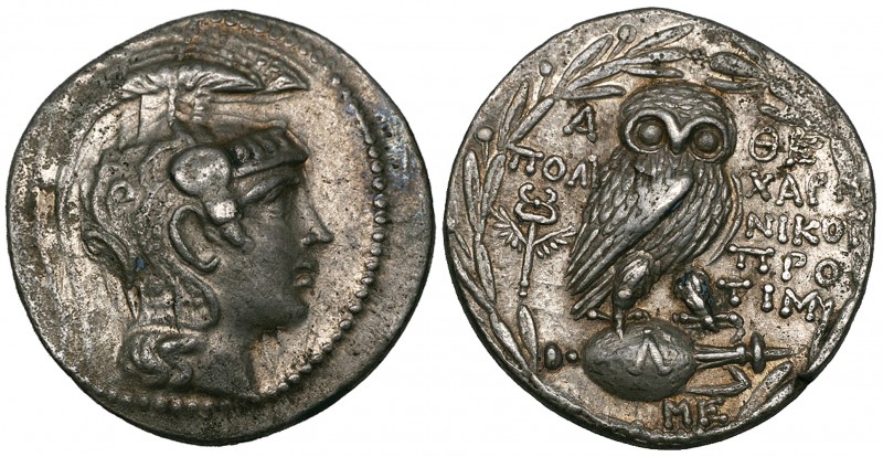 Attica, Athens, new style tetradrachm, 135/4 BC, helmeted head of Athena right, ...
