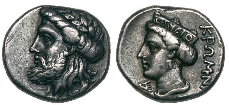 Paphlagonia, Kromna, drachm, 4th century BC, laureate head of Zeus left, rev., Κ...