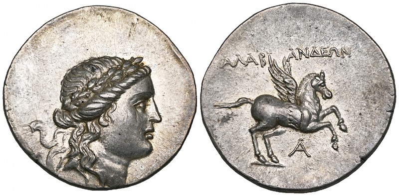 Caria, Alabanda, tetradrachm, 167/6 BC, laureate head of Apollo right, rev., ΑΛΑ...