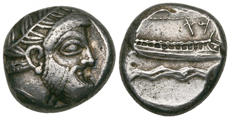 Phoenicia, Arados, stater, c. 400-350 BC, laureate head of bearded deity right, ...