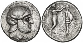 Seleucid Empire, Seleucus I (312-280 BC), tetradrachm, Susa, c. 305/4-295 BC, helmeted head of hero (Seleucus, Alexander and Dionysus) right, rev., Ni...