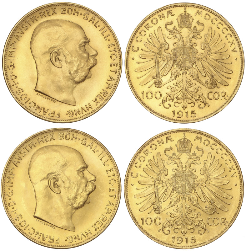 Gold Coins and Byllion
Austria

Lote 2 monedas 100 Corona. 1915. FRANZ JOSEPH...