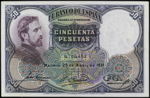 Spanish Banknotes
Banco de España

50 Pesetas. 25 Abril 1931. Rosales. Ed-359. EBC+.