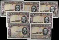 Spanish Banknotes
Banco de España

Lote 7 billetes 50 Pesetas. 22 Julio 1935. Ramón y Cajal. Sin Serie. Todos correlativos. (Arruguitas y alguna le...