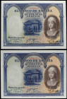 Spanish Banknotes
Banco de España

Lote 2 billetes 500 Pesetas. 24 Julio 1927. Isabel la Católica. Ed-352. EBC-.