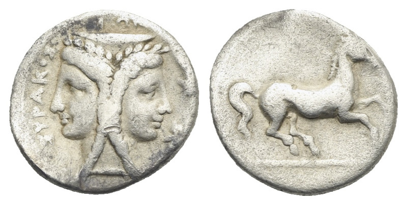 SICILY. Syracuse. Timoleon and the Third Democracy, 344-317 BC. Dilitron (Silver...