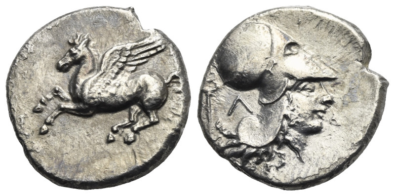 AKARNANIA. Leukas. Circa 400-330 BC. Stater (Silver, 21.74 mm, 7.80 g). Pegasos ...