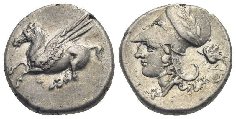 CORINTHIA. Corinth. Circa 375-300 BC. Stater (Silver, 21.00 mm, 8.59 g) Pegasus ...