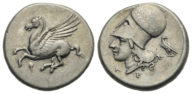 CORINTHIA. Corinth. Circa 375-300 BC. Stater (Silver, 21.00 mm, 8.57 g). Pegasus...