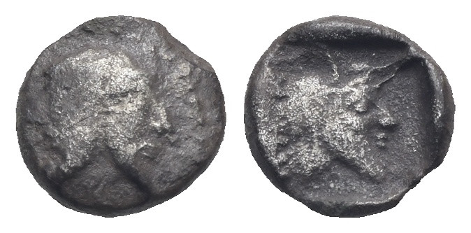 CILICIA. Mallos. Circa 440-390 BC. Obol (Silver, 12.98 mm, 0.61 g). Bearded jani...