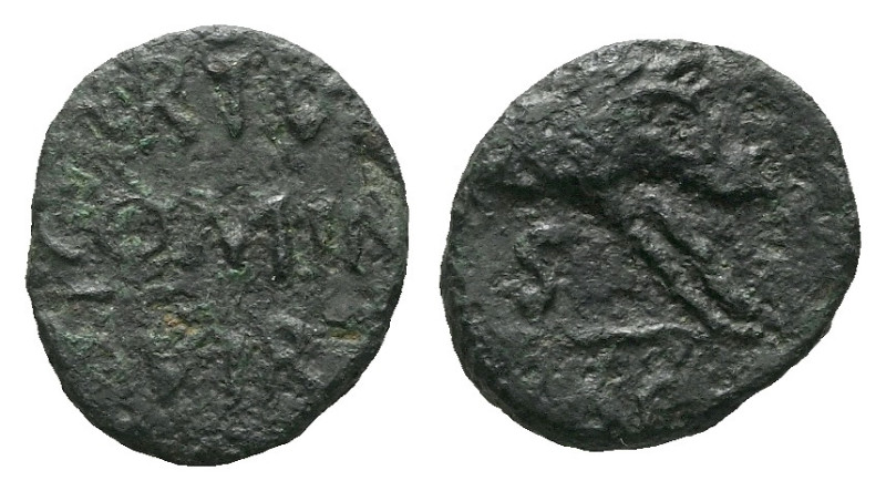 Lucania, Paestum Semis circa I century BC, Æ 15.00 mm., 2.40 g.

Very rare. Go...