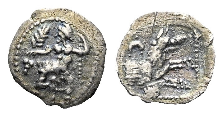 Lycaonia, Laranda Obol circa 324-323, Æ 10.00 mm., 0.52 g.

VF

Ex Naville N...