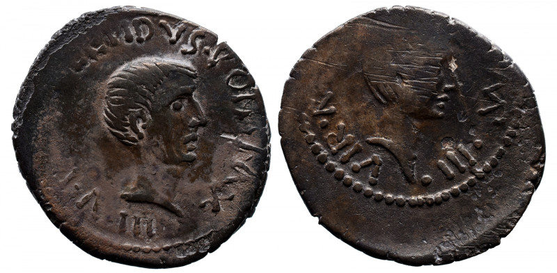 Roman Republic 
M. Aemilius Lepidus and Octavian AR Denarius. November-December...