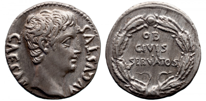 Roman Imperial 
Augustus AR Denarius. Uncertain Spanish mint (Colonia Patricia?...