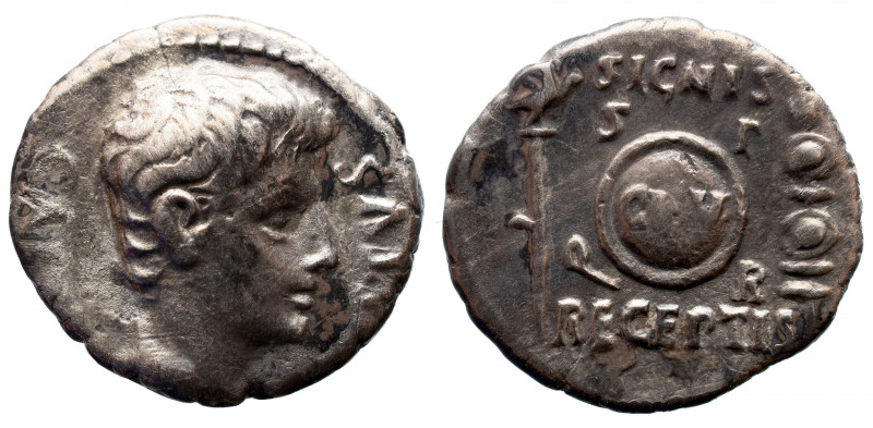 Roman Imperial 
Augustus AR Denarius. Spanish mint (Colonia Patricia?), circa 1...