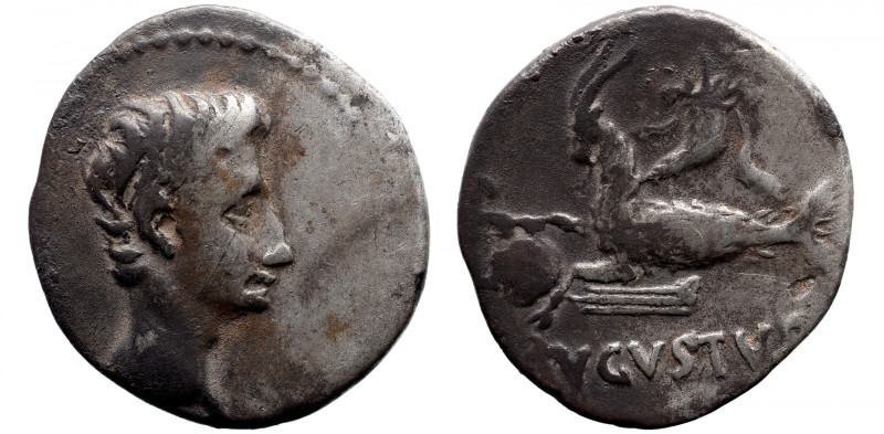 Roman Imperial 
Augustus AR Denarius. Spanish mint (Colonia Patricia?), July 18...