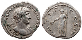 Roman Imperial 

 Hadrian AR Denarius. Rome, AD 119-120. IMP CAESAR TRAIAN HADRIANVS AVG, laureate bust with bare chest to right, drapery on far shoul...