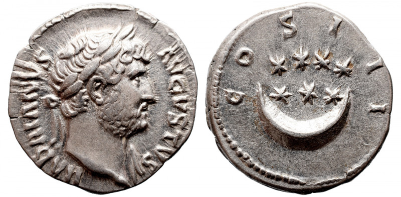 Roman Imperial 
Hadrian AR Denarius. Rome, AD 125-128. HADRIANVS AVGVSTVS, laur...