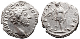 Roman Imperial 
Marcus Aurelius, as Caesar, AR Denarius. Rome, AD 155-156. AVRELIVS CAES ANTON AVG PII F, bare head right / TR POT X COS II, Virtus h...