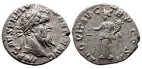 Roman Imperial 
Pertinax AR Denarius. Rome, AD 193. IMP CAES P HELV PERTIN AVG, laureate head to right / AEQVIT AVG TR P COS II, Aequitas standing to...