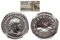 Roman Imperial 
BALBINUS (238). Antoninianus. Rome. NGC CH-VF 
Obv: IMP CAES D CAE L BALBINVS AVG. Radiate, draped and cuirassed bust right. 
Rev: ...
