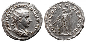 Roman Imperial 
GORDIAN III (238-244). Antoninianus. Rome. 
Obv: IMP CAES M ANT GORDIANVS AVG. Radiate, draped and cuirassed bust right. 
Rev: IOVI...