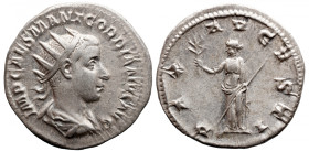 Roman Imperial 
GORDIAN III (238-244). Antoninianus. Antioch. 
Obv: IMP CAES M ANT GORDIANVS AVG. Radiate, draped and cuirassed bust right. 
Rev: P...