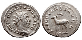 Roman Imperial 
PHILIP I 'THE ARAB' (244-249). Antoninianus. 
Saecular Games/ 1000th Anniversary of Rome issue. 
Obv: IMP PHILIPPVS AVG. Radiate, d...