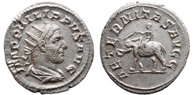Roman Imperial 
PHILIP I THE ARAB (244-249). Antoninianus. Rome. 
Saecular Games/1000th Anniversary of Rome issue. 
Obv: IMP PHILIPPVS AVG. Radiate...