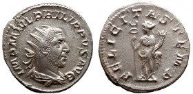 Roman Imperial 
PHILIP I THE ARAB (244–249). Antoninianus. Rome. 
Obv: IMP M IVL PHILIPPVS AVG. Radiate, draped and cuirassed bust right. 
Rev: FEL...