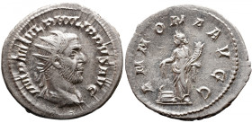 Roman Imperial 
PHILIP I 'THE ARAB' (244-249). Antoninianus. Rome. 
Obv: IMP M IVL PHILIPPVS AVG. Radiate, draped and cuirassed bust right. 
Rev: A...