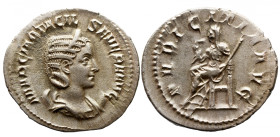 Roman Imperial 
OTACILIA SEVERA (Augusta, 244-249). Antoninianus. Rome. 
 Obv: MARCIA OTACIL SEVERA AVG. Draped bust right, wearing stephane and set...