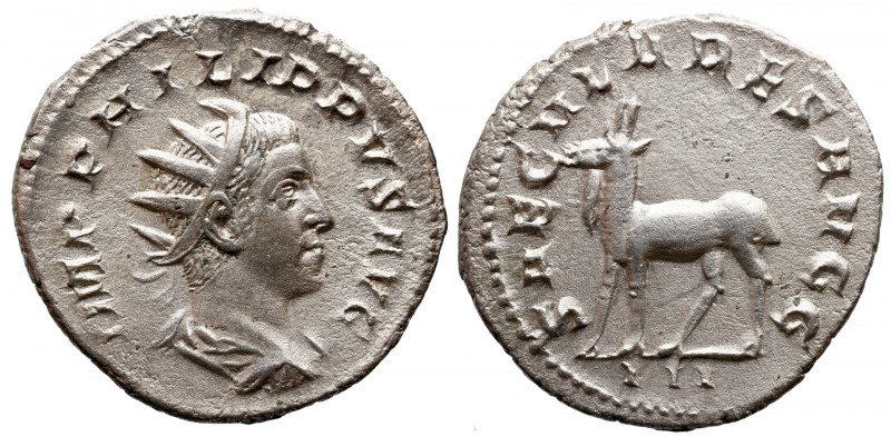 Roman Imperial 
PHILIP II (247-249). Antoninianus. Rome. 
Saecular Games/1000t...