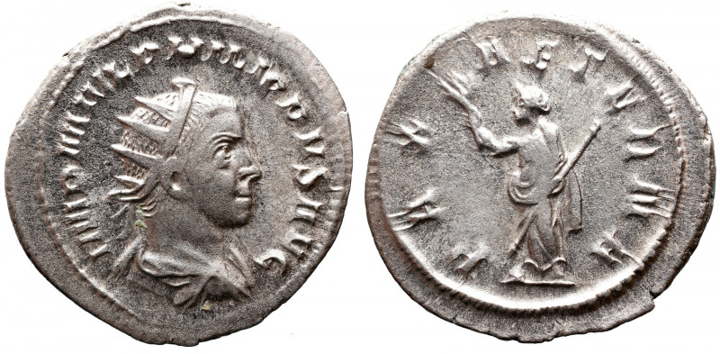 Roman Imperial 
PHILIP II (247-249). Antoninianus. Rome. 
Obv: IMP M IVL PHILI...