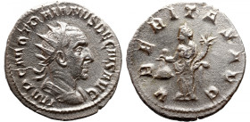 Roman Imperial 
TRAJANUS DECIUS (249-251). Antoninianus. Rome. 
Obv: IMP C M Q TRAIANVS DECIVS AVG. Radiate, draped and cuirassed bust right. 
Rev:...