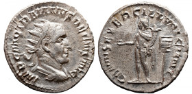Roman Imperial 
TRAJANUS DECIUS (249-251). Antoninianus. Rome. 
Obv: IMP C M Q TRAIANVS DECIVS AVG. Radiate, draped and cuirassed bust right. 
Rev:...
