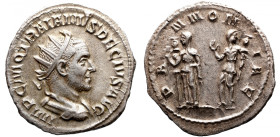Roman Imperial 
TRAJANUS DECIUS (249-251). Antoninianus. Rome. 
Obv: IMP C M Q TRAIANVS DECIVS AVG. Radiate, draped and cuirassed bust right. 
Rev:...