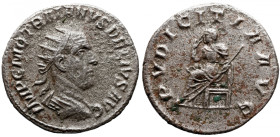 Roman Imperial 
TRAJANUS DECIUS (249-251). Antoninianus. Rome. 
Obv: IMP C M Q TRAIANVS DECIVS AVG. Radiate and cuirassed bust right. 
Rev: VICTORI...