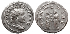 Roman Imperial 
TRAJANUS DECIUS (249-251). Antoninianus. Rome. 
Obv: IMP C M Q TRAIANVS DECIVS AVG. Radiate, draped and cuirassed bust right. 
Rev:...