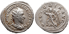 Roman Imperial 
TRAJANUS DECIUS (249-251). Antoninianus. Rome. 
Obv: IMP C M Q TRAIANVS DECIVS AVG. Radiate, draped and cuirassed bust right. 
Rev:...