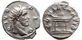 Roman Imperial 
DIVUS ANTONINUS PIUS (Died 161). Antoninianus. Rome. Struck under Trajanus Decius 
Obv: DIVO PIO. Radiate head right. 
Rev: CONSECR...