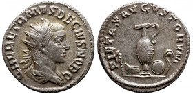 Roman Imperial 
HERENNIUS ETRUSCUS (Caesar, 249-251). Antoninianus. Rome. 
Obv: Q HER ETR MES DECIVS NOB C. Radiate and draped bust right. 
Rev: PI...